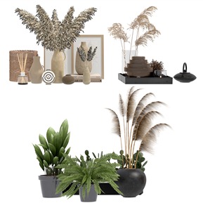 现代 摆件组合 植物盆栽 桌面摆件装饰品