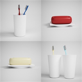 现代 洗护用品  洗漱用品 杯子 肥皂