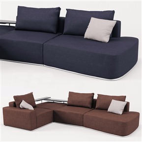 现代 多人沙发 多人沙发单体