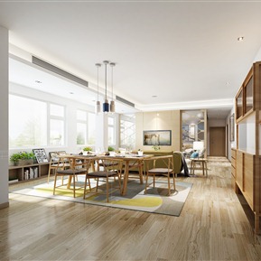 北欧 餐厅 餐桌 装饰柜 装饰品组合