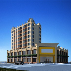 简欧 酒店建筑 宾馆