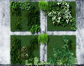 现代墙面绿植装饰