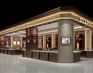新中式商场珠宝柜台