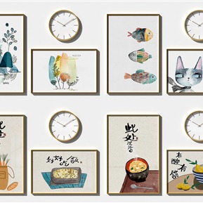 现代 装饰画 餐厅挂画