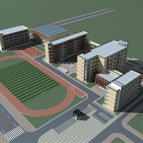 现代 学校 学校鸟瞰