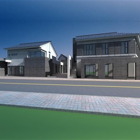 新中式 联排别墅 别墅