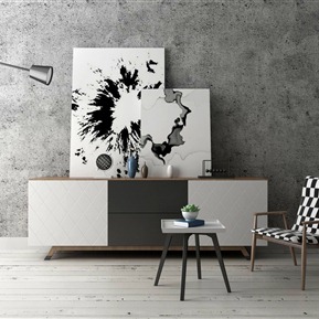 北欧 电视柜 装饰柜装饰品装饰品休闲椅吊灯组合