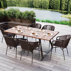 现代 餐桌椅组合 户外餐桌椅