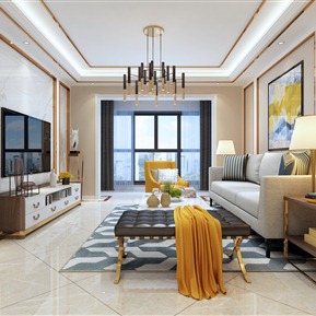 轻奢 客厅 港式 客餐厅