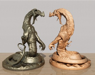 现代冰甲角魔龙3d模型下载-3d溜溜网