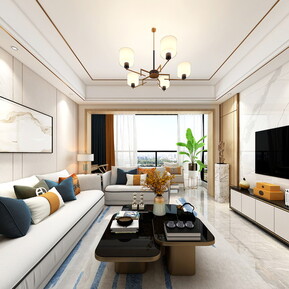 新中式 客餐厅 客餐厅书房