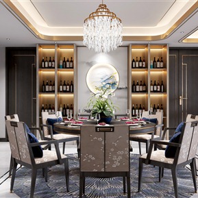 新中式 餐厅 客餐厅