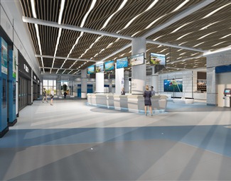 现代机场大厅