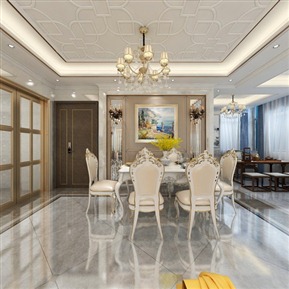 简欧 客餐厅 客餐厅全景