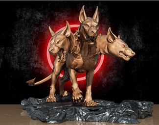 现代 雕塑 地狱三头犬 神兽