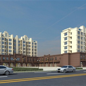 欧式 商业楼 商业办公沿街酒店