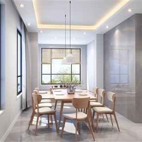 现代 餐厅 极简餐厅