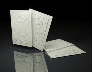 现代 扑克牌 雕纹扑克牌