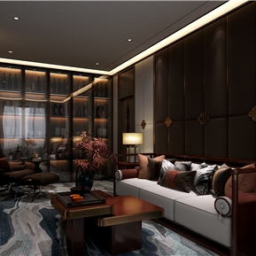 新中式 影音室 影音娱乐室