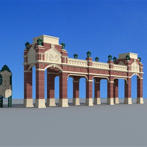 欧式 站台 公交站牌