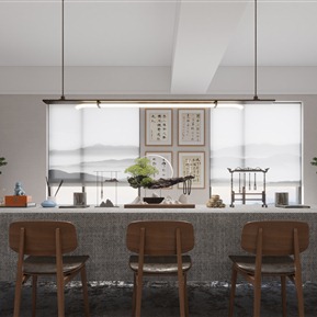 中式 画室 美术书法培训教室