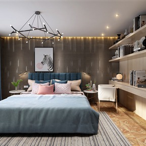 北欧 卧室 休闲椅 地毯 装饰画 壁灯 书桌 摆件 装饰品