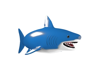 现代鲨鱼卡通鲨鱼动物鱼类