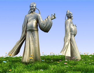 中式校园景观雕塑