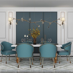 后现代 餐桌椅组合