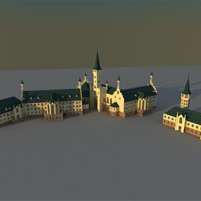 欧式 住宅区 城堡建筑