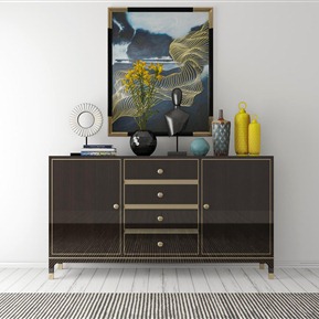 现代 玄关柜 装饰柜装饰品组合