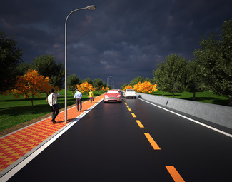 现代道路小品