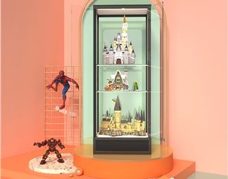 现代 展示柜 乐高展示柜