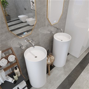 现代 洗手台 立柱盆产品洗手台