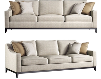 新中式一字沙发组合