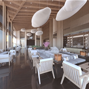 新中式 接待区 售楼处洽谈区