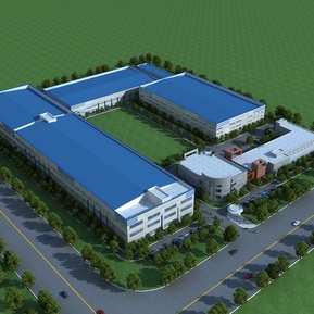 现代 厂房 厂区鸟瞰