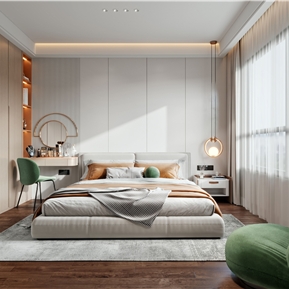 轻奢 卧室 主卧室