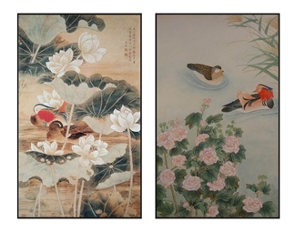 新中式荷花挂画