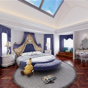 欧式 卧室 古典 女儿房