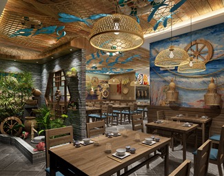 新中式新中式工装餐厅