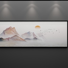 新中式 风景画 无框装饰画