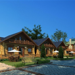 美式 联排别墅 别墅会所