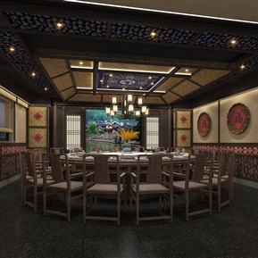 中式 包间 大包间