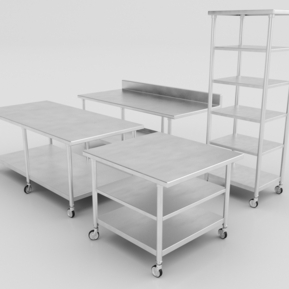 现代 置物架 操作台