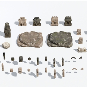 中式 废墟 古代城市废墟