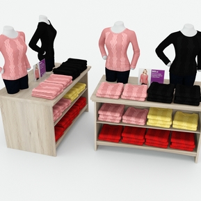 现代 货架 女装