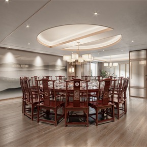 新中式 包间 餐厅包间