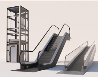 现代商场自动扶梯