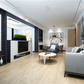 北欧 客厅 客餐厅